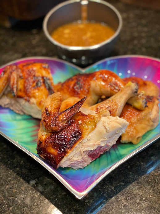 Spatchcock Chicken with Maple-Soy Glaze