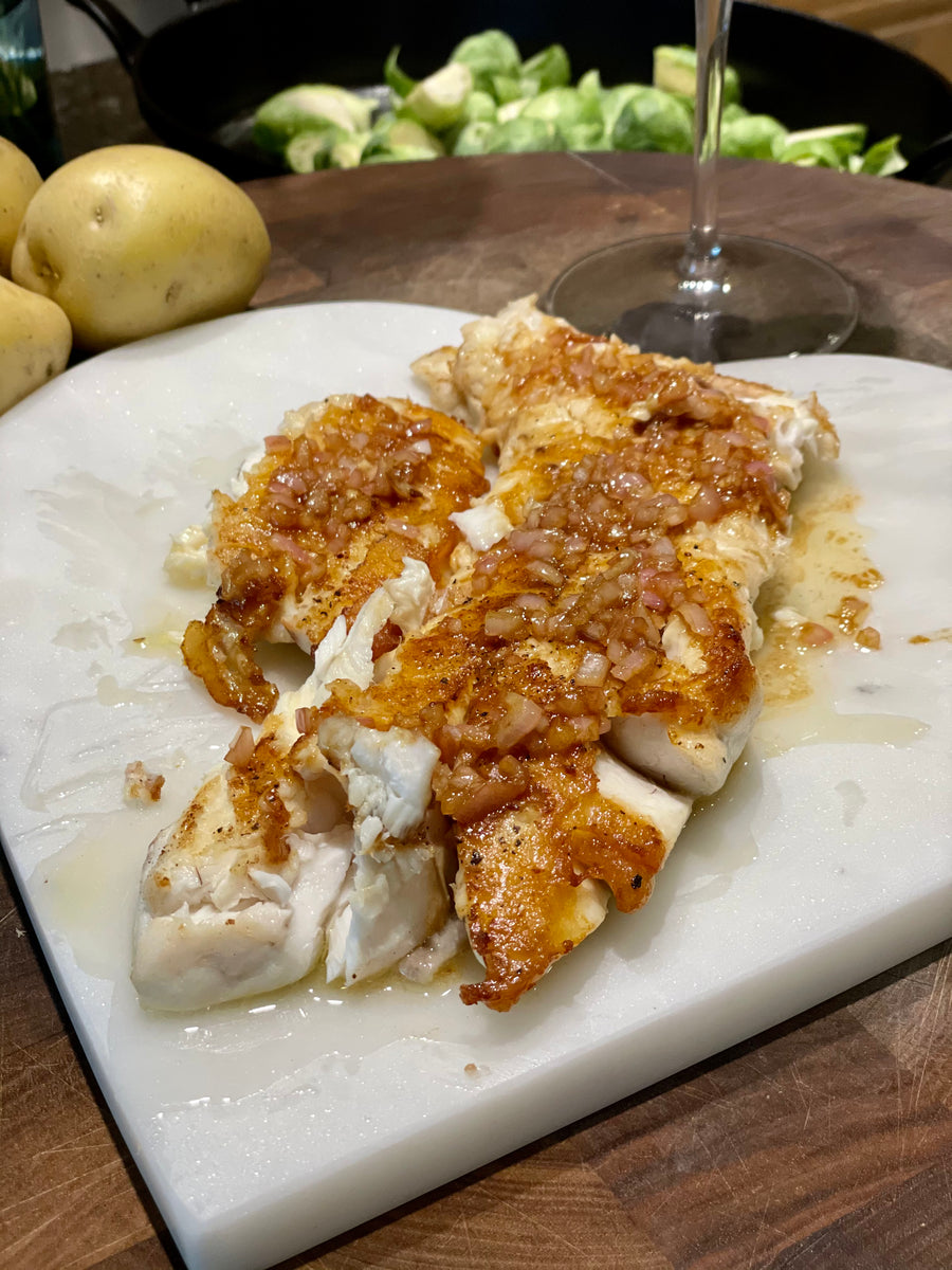 Seared Fish Fillet with Shallot Balsamic Sauce – ChefMom