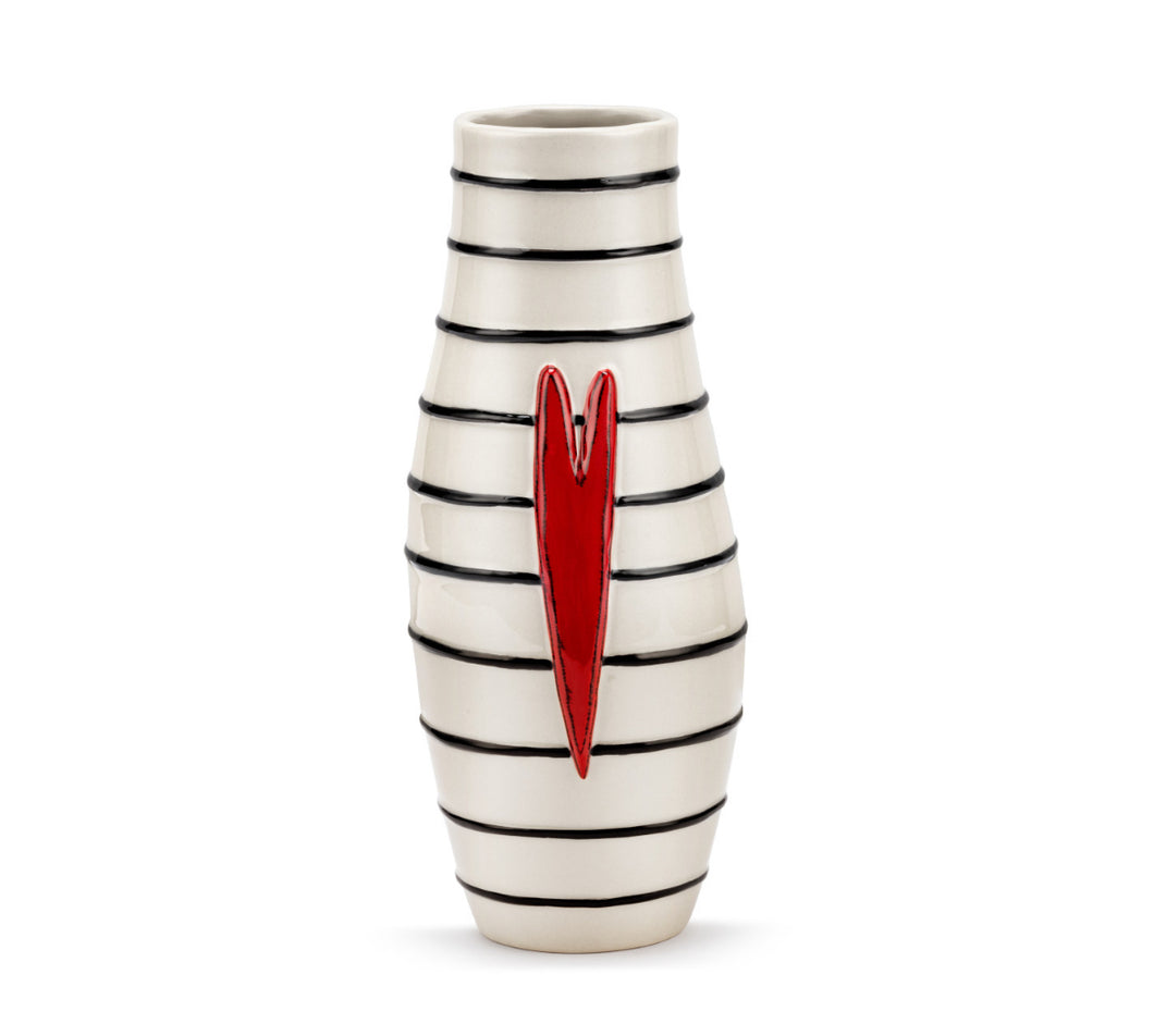 Heart Striped Vase