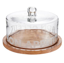 Load image into Gallery viewer, Bon Appetit Glass Cloche Tray