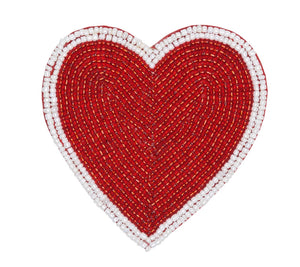 Red Heart Coaster - Set of 4