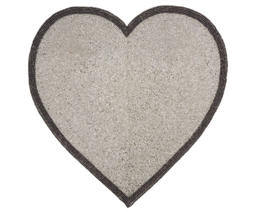 Silver Heart Placemat - Set of 4