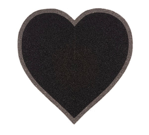 Black Heart Placemat - Set of 4