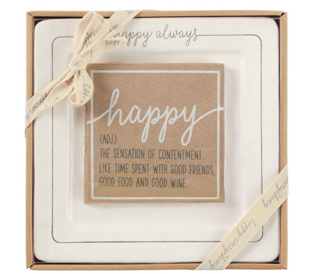 Happy Cheese Plate Set