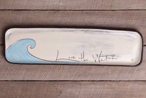 "Love The Water" Long Rectangle Tray