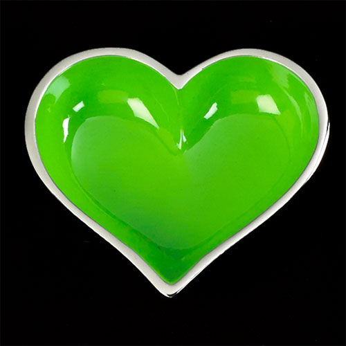Lil Green Heart with Heart Spoon